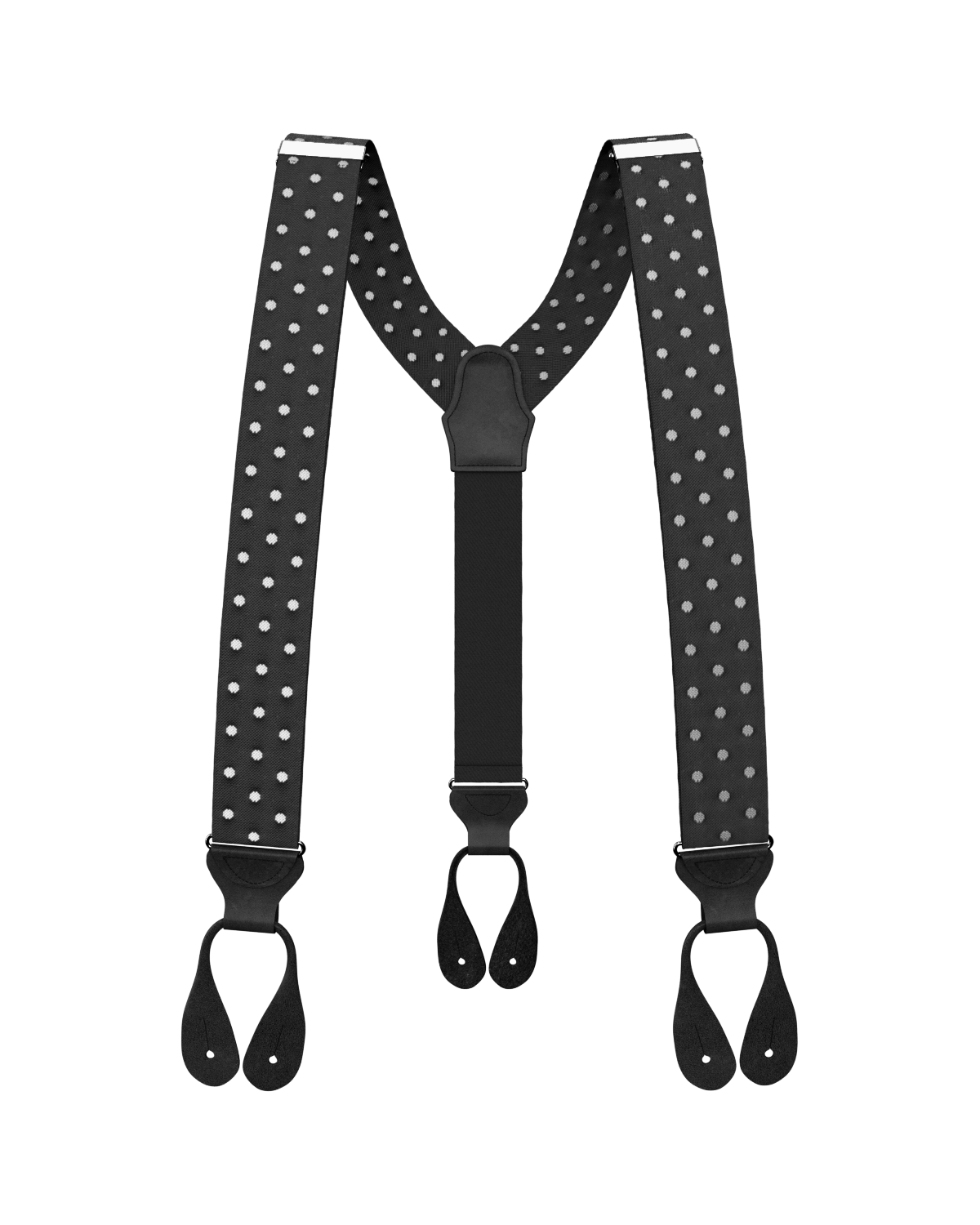 Tibbett Spot Black Suspenders - KK & Jay Supply Co.