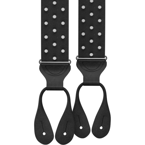 Tibbett Spot Black Suspenders - KK & Jay Supply Co.