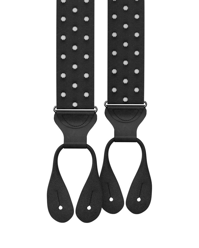 Tibbett Spot Black Suspenders - KK & Jay Supply Co.