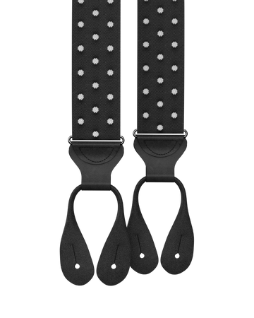Tibbett Spot Black Suspenders - KK & Jay Supply Co.