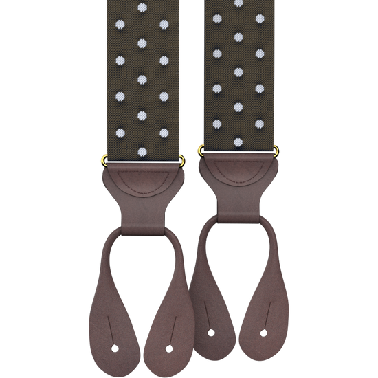 Tibbett Spot Brown Suspenders - KK & Jay Supply Co.