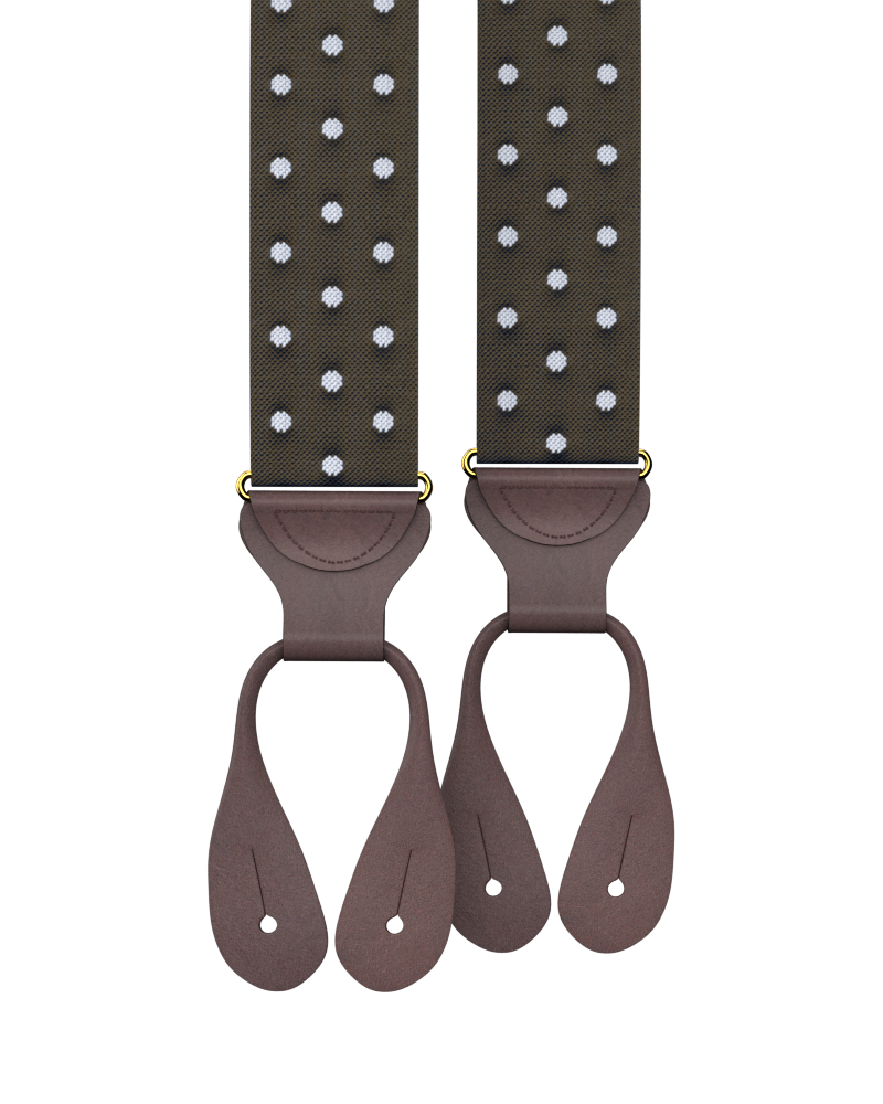 Tibbett Spot Brown Suspenders - KK & Jay Supply Co.