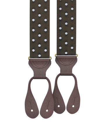 Tibbett Spot Brown Suspenders - KK & Jay Supply Co.