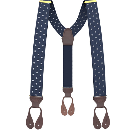 Tibbett Spot Navy Suspenders - KK & Jay Supply Co.