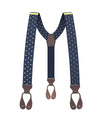 Tibbett Spot Navy Suspenders - KK & Jay Supply Co.