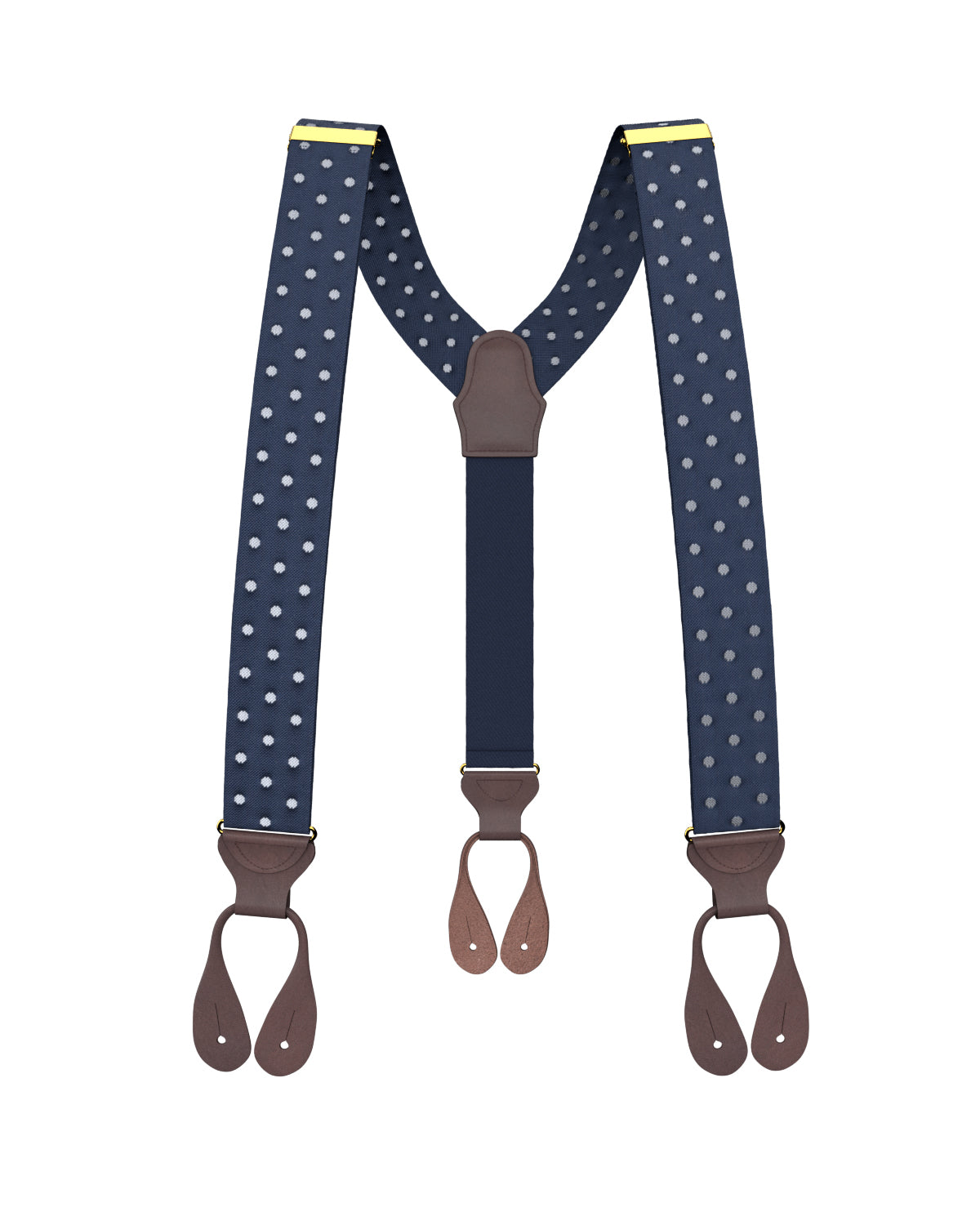 Tibbett Spot Navy Suspenders - KK & Jay Supply Co.