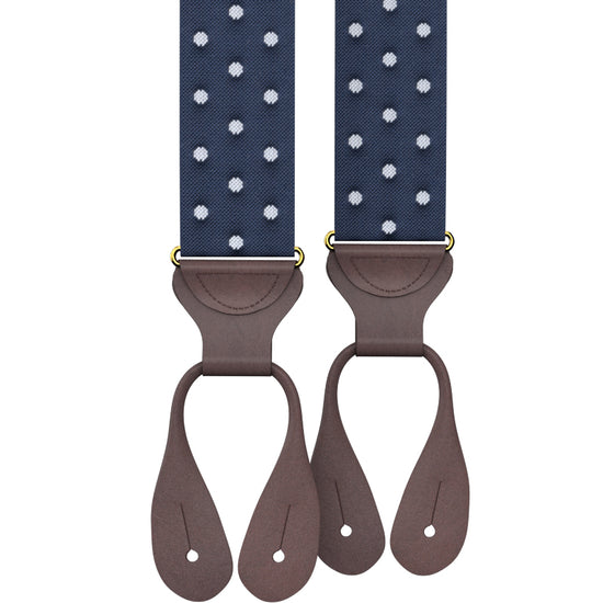 Tibbett Spot Navy Suspenders - KK & Jay Supply Co.