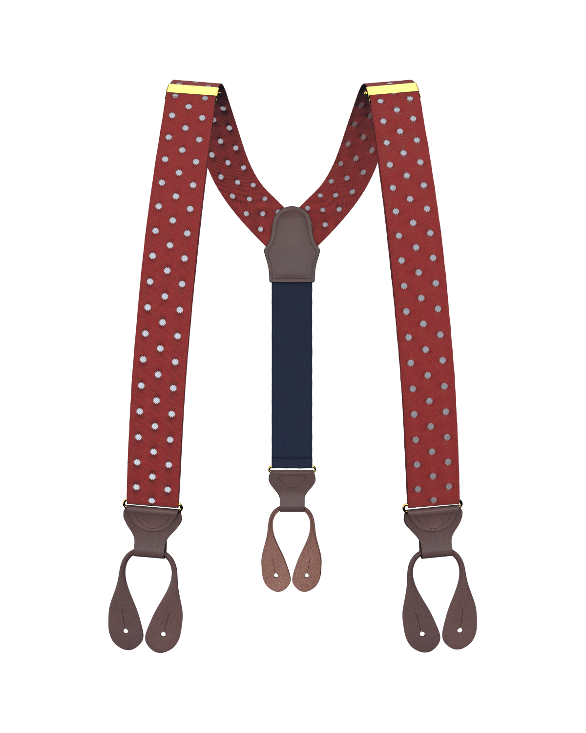 Tibbett Spot Red Suspenders - KK & Jay Supply Co.