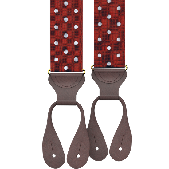Tibbett Spot Red Suspenders - KK & Jay Supply Co.