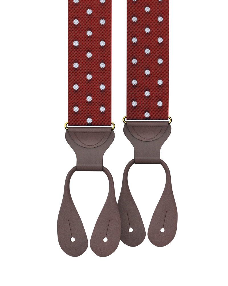 Tibbett Spot Red Suspenders - KK & Jay Supply Co.