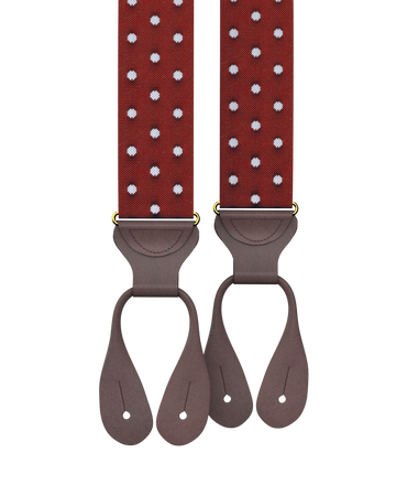 Tibbett Spot Red Suspenders - KK & Jay Supply Co.