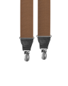 Light Brown Grosgrain Clip-on Suspenders - KK & Jay Supply Co.