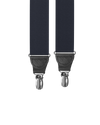 Navy Silk Clip-on Suspenders - KK & Jay Supply Co.