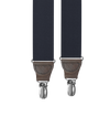 Navy Silk Clip-on Suspenders - KK & Jay Supply Co.