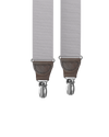 Silver Grosgrain Clip-on Suspenders - KK & Jay Supply Co.