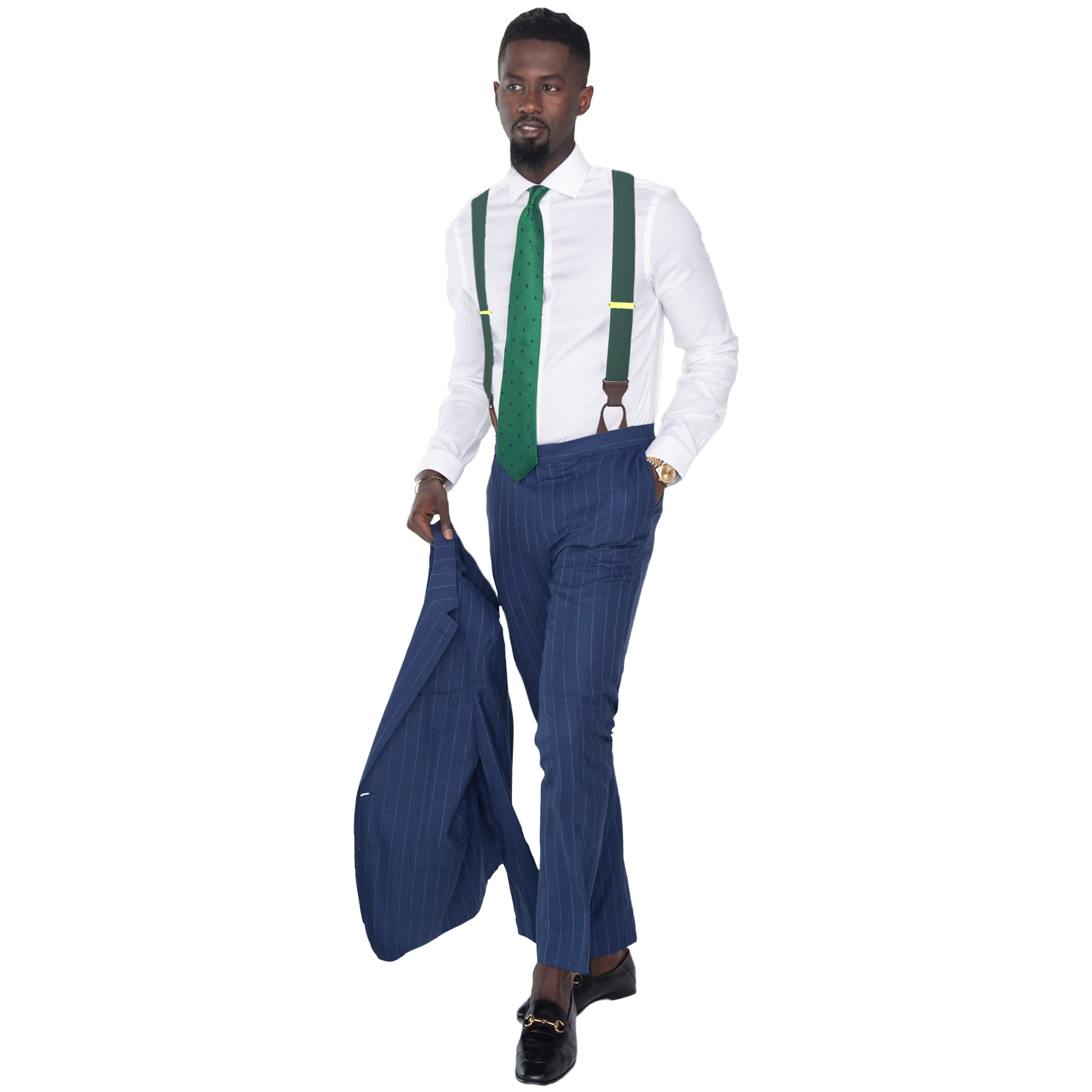 Forest Grosgrain Suspenders - KK & Jay Supply Co.