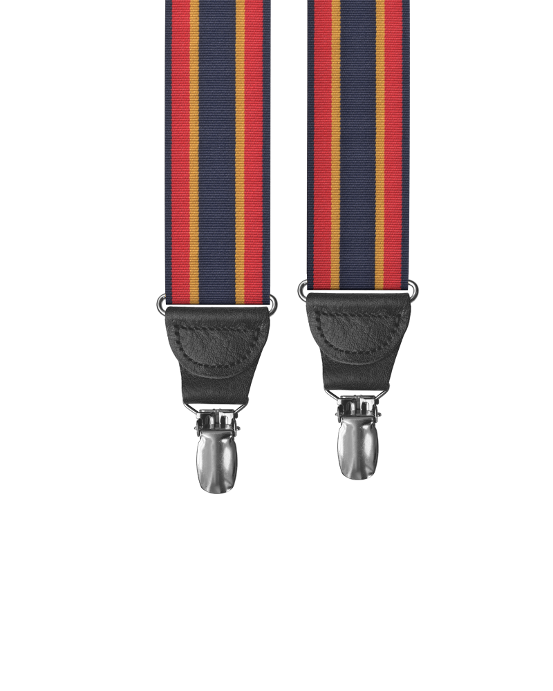 Tremont Stripe Clip-on Suspenders - KK & Jay Supply Co.