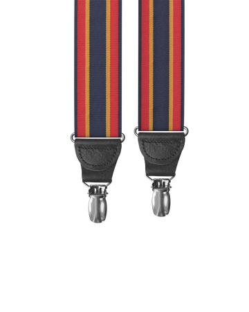 Tremont Stripe Clip-on Suspenders - KK & Jay Supply Co.