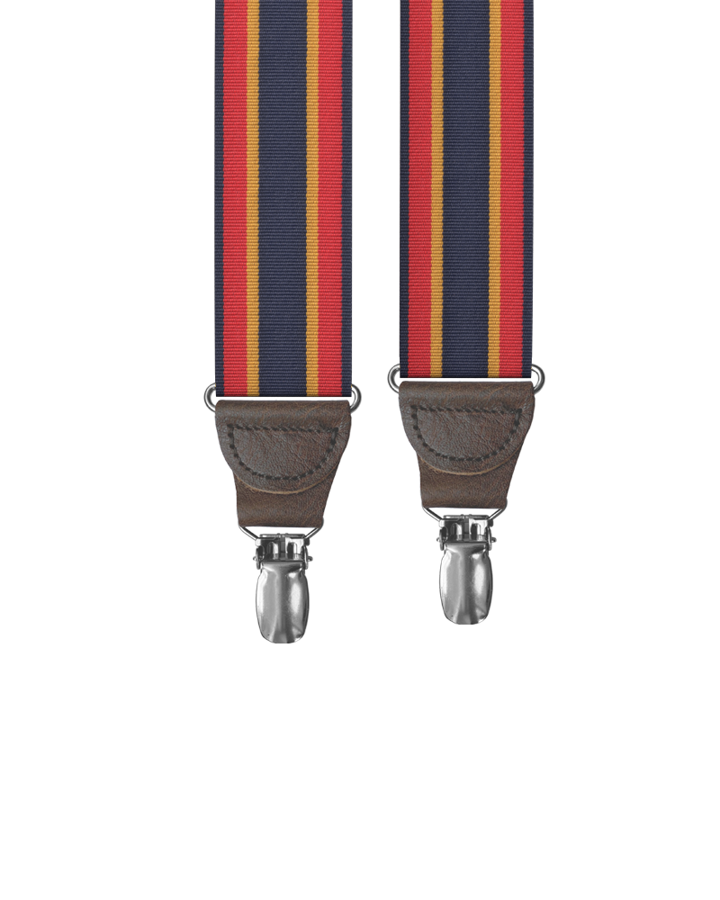 Tremont Stripe Clip-on Suspenders - KK & Jay Supply Co.