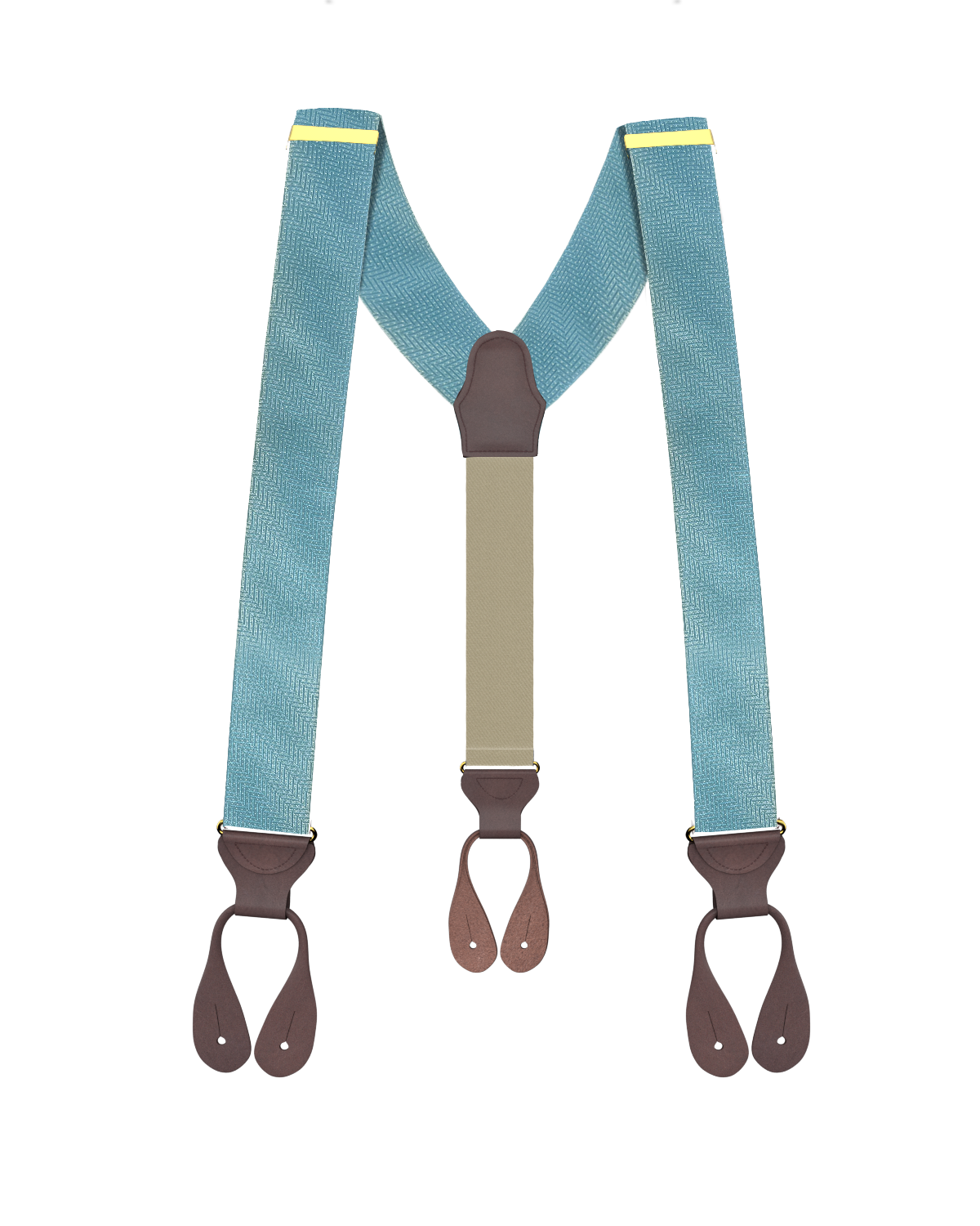 Limited Edition<br>Victor Aqua Silk Suspenders - KK & Jay Supply Co.