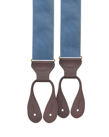 Limited Edition<br>Victor Blue Silk Suspenders - KK & Jay Supply Co.