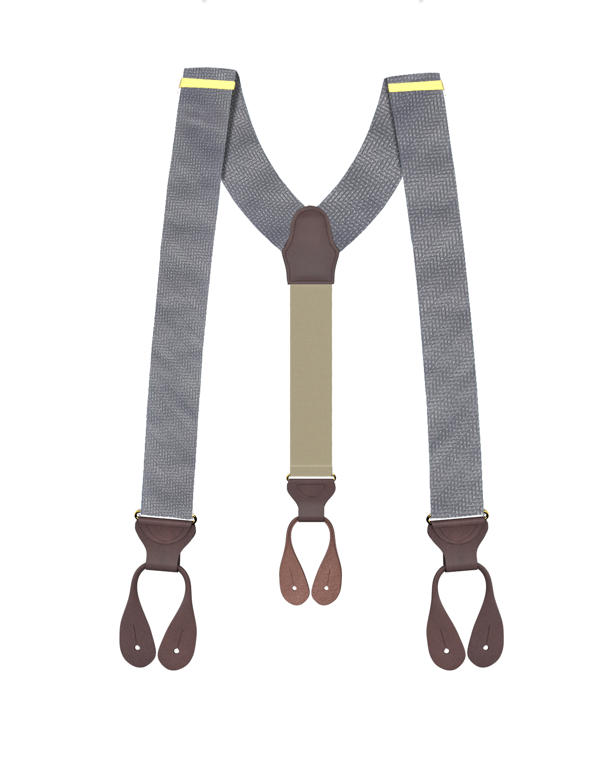 Limited Edition<br>Victor Grey Silk Suspenders - KK & Jay Supply Co.