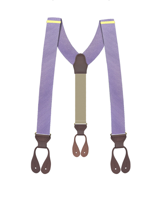Limited Edition<br>Victor Lavender Silk Suspenders - KK & Jay Supply Co.