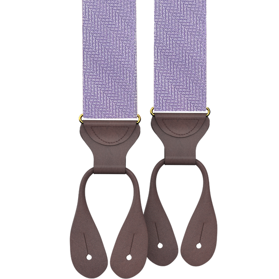Limited Edition<br>Victor Lavender Silk Suspenders - KK & Jay Supply Co.
