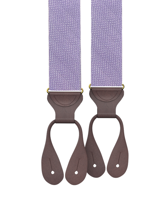Limited Edition<br>Victor Lavender Silk Suspenders - KK & Jay Supply Co.