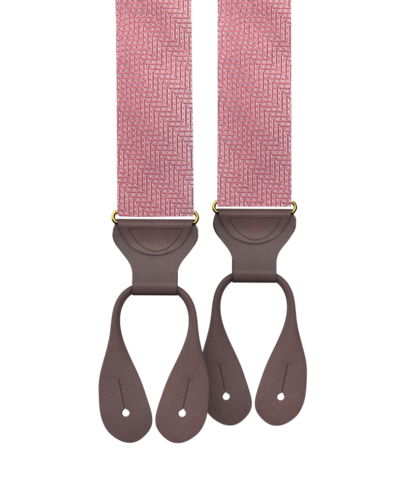 Limited Edition<br>Victor Rose Silk Suspenders - KK & Jay Supply Co.