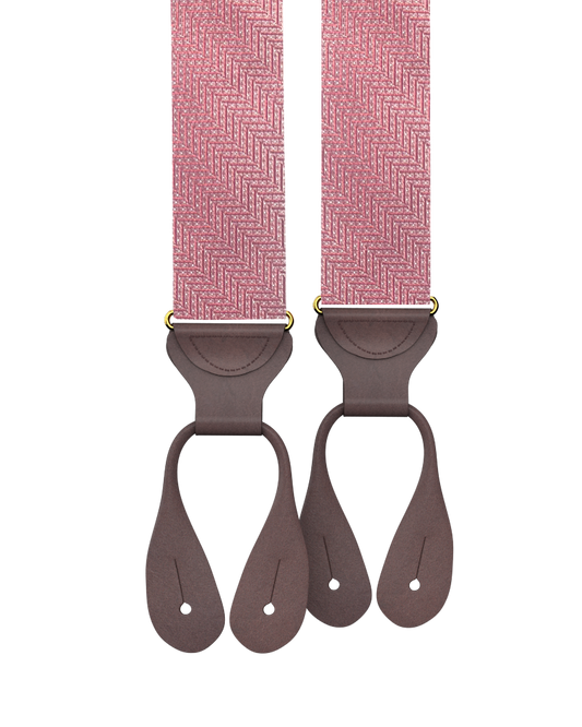 Limited Edition<br>Victor Rose Silk Suspenders - KK & Jay Supply Co.
