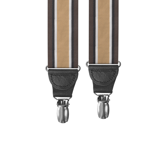 Woodmere Stripe Clip-on Suspenders - KK & Jay Supply Co.