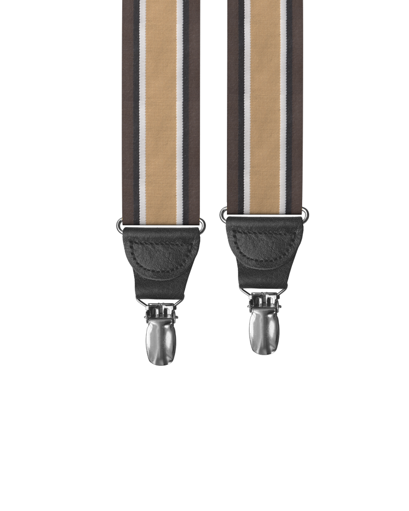 Woodmere Stripe Clip-on Suspenders - KK & Jay Supply Co.