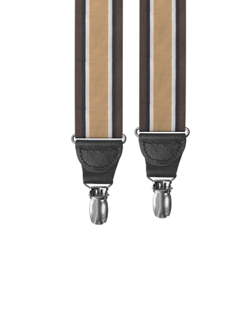 Woodmere Stripe Clip-on Suspenders - KK & Jay Supply Co.