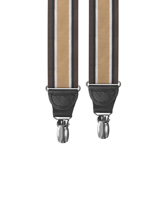 Woodmere Stripe Clip-on Suspenders - KK & Jay Supply Co.