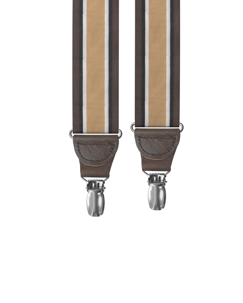 Woodmere Stripe Clip-on Suspenders - KK & Jay Supply Co.