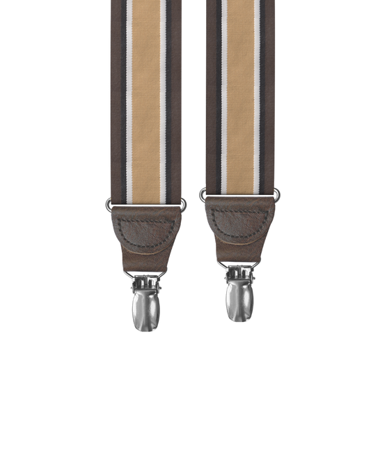 Woodmere Stripe Clip-on Suspenders - KK & Jay Supply Co.