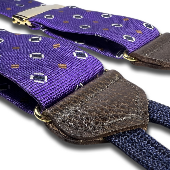 Limited Edition<br>Cambreleng Purple Silk Suspenders - KK & Jay Supply Co.