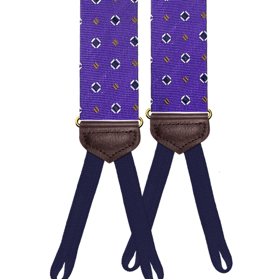 Limited Edition<br>Cambreleng Purple Silk Suspenders - KK & Jay Supply Co.