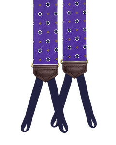Limited Edition<br>Cambreleng Purple Silk Suspenders - KK & Jay Supply Co.