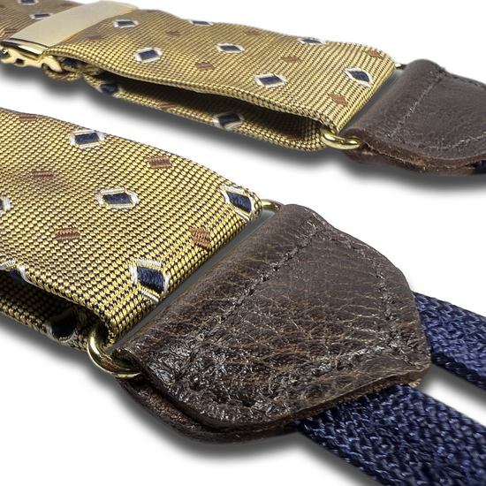 Limited Edition<br>Cambreleng Gold Silk Suspenders - KK & Jay Supply Co.