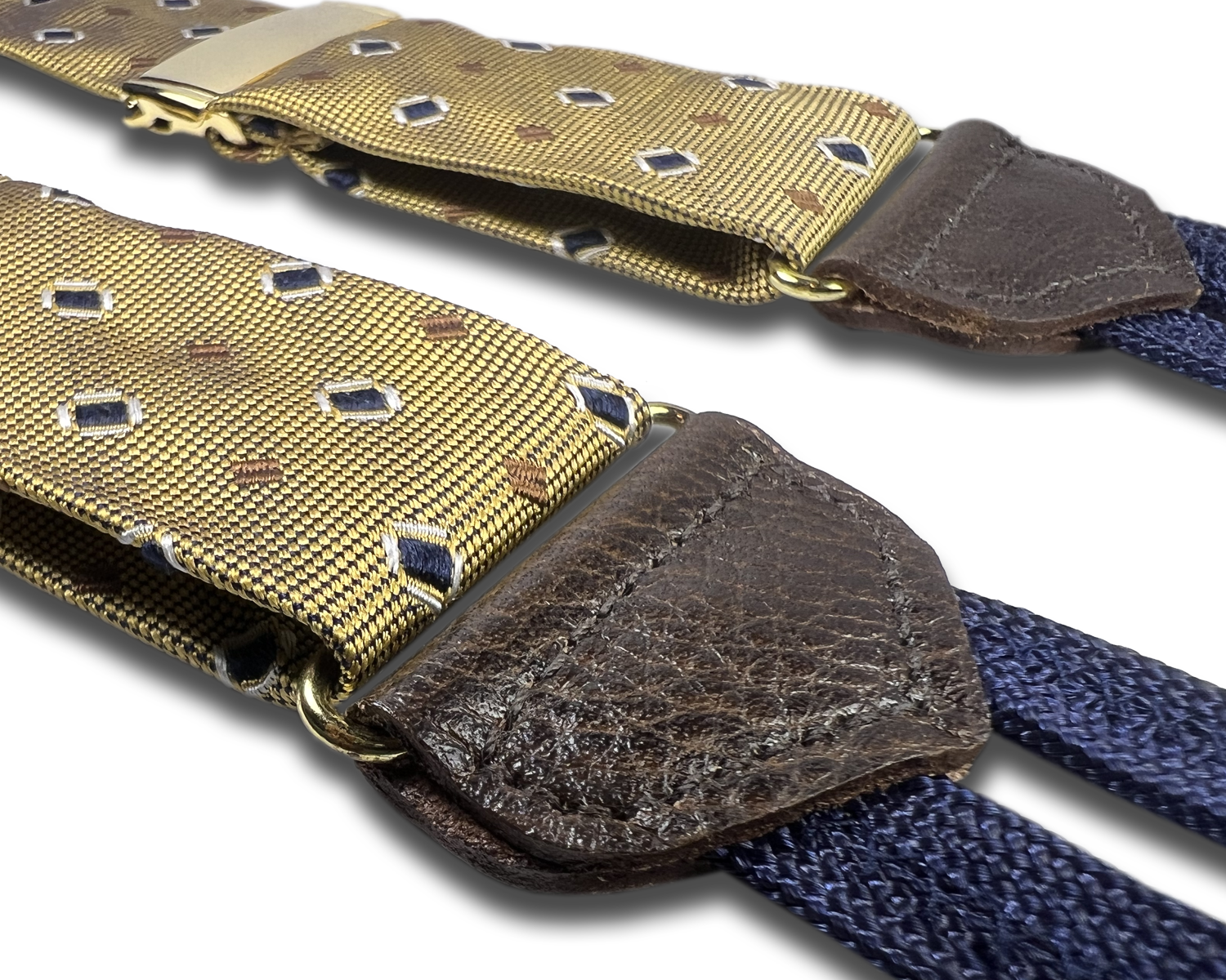Limited Edition<br>Cambreleng Gold Silk Suspenders - KK & Jay Supply Co.