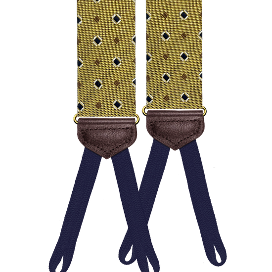 Limited Edition<br>Cambreleng Gold Silk Suspenders - KK & Jay Supply Co.