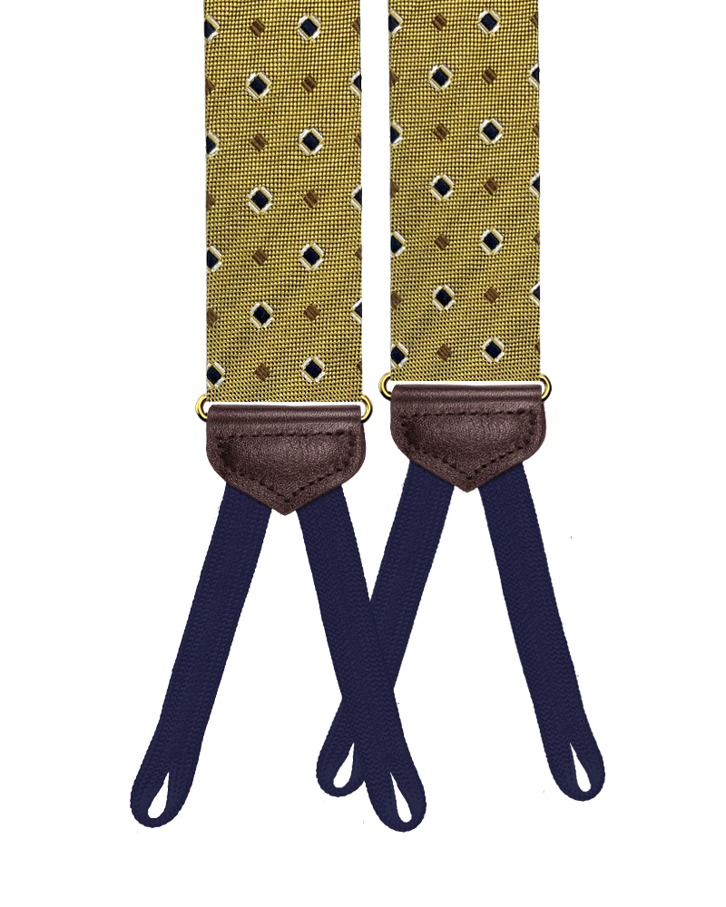 Limited Edition<br>Cambreleng Gold Silk Suspenders - KK & Jay Supply Co.