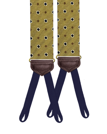 Limited Edition<br>Cambreleng Gold Silk Suspenders - KK & Jay Supply Co.