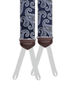 Limited Edition<br>Charlotte Navy Paisley Silk Suspenders - KK & Jay Supply Co.