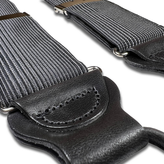 Glenwood Black Silk Suspenders - KK & Jay Supply Co.