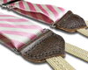 Limited Edition<br>Hudson Stripe Pink/Ivory Suspenders - KK & Jay Supply Co.