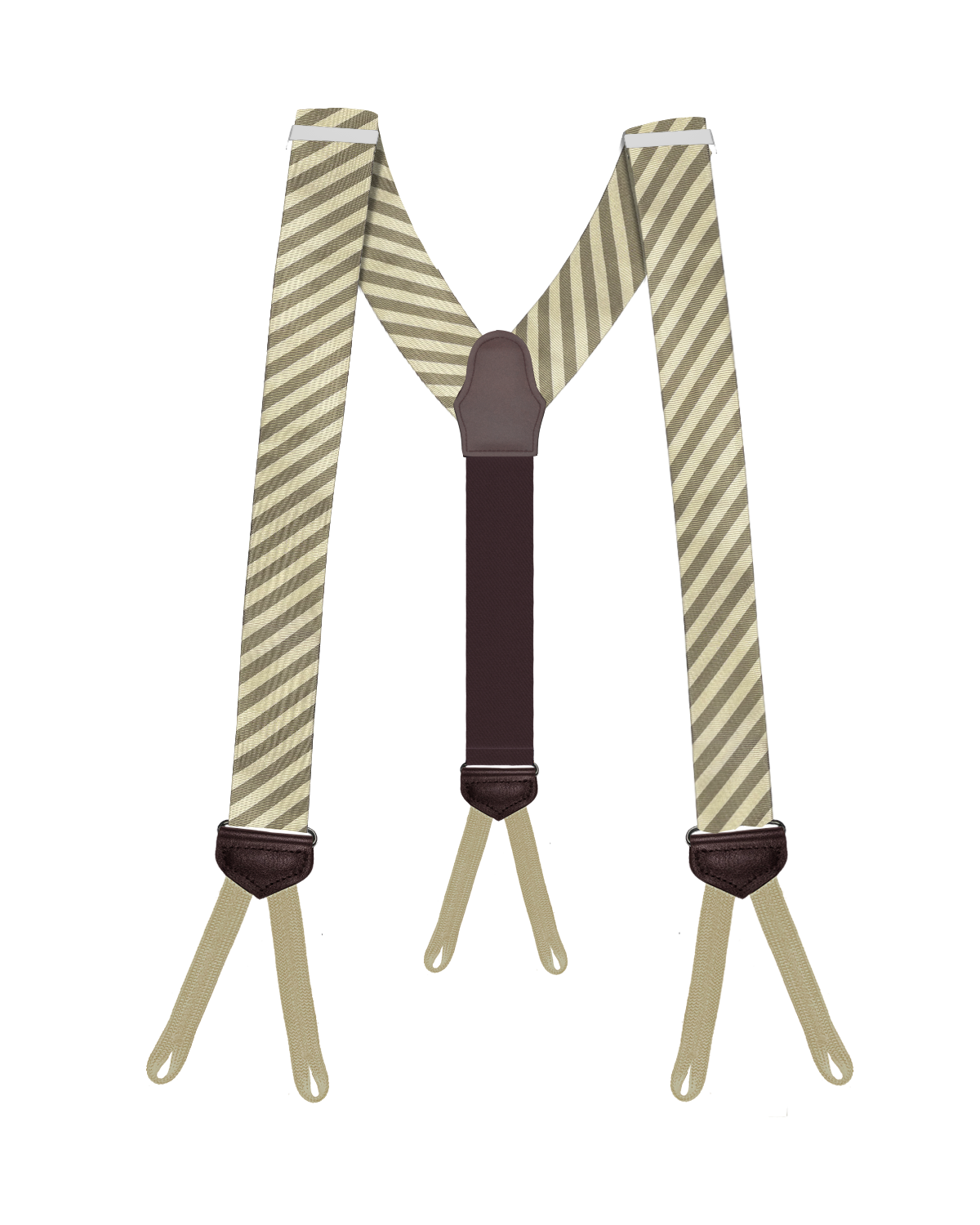 Limited Edition<br>Hudson Stripe Sage/Ivory Suspenders - KK & Jay Supply Co.