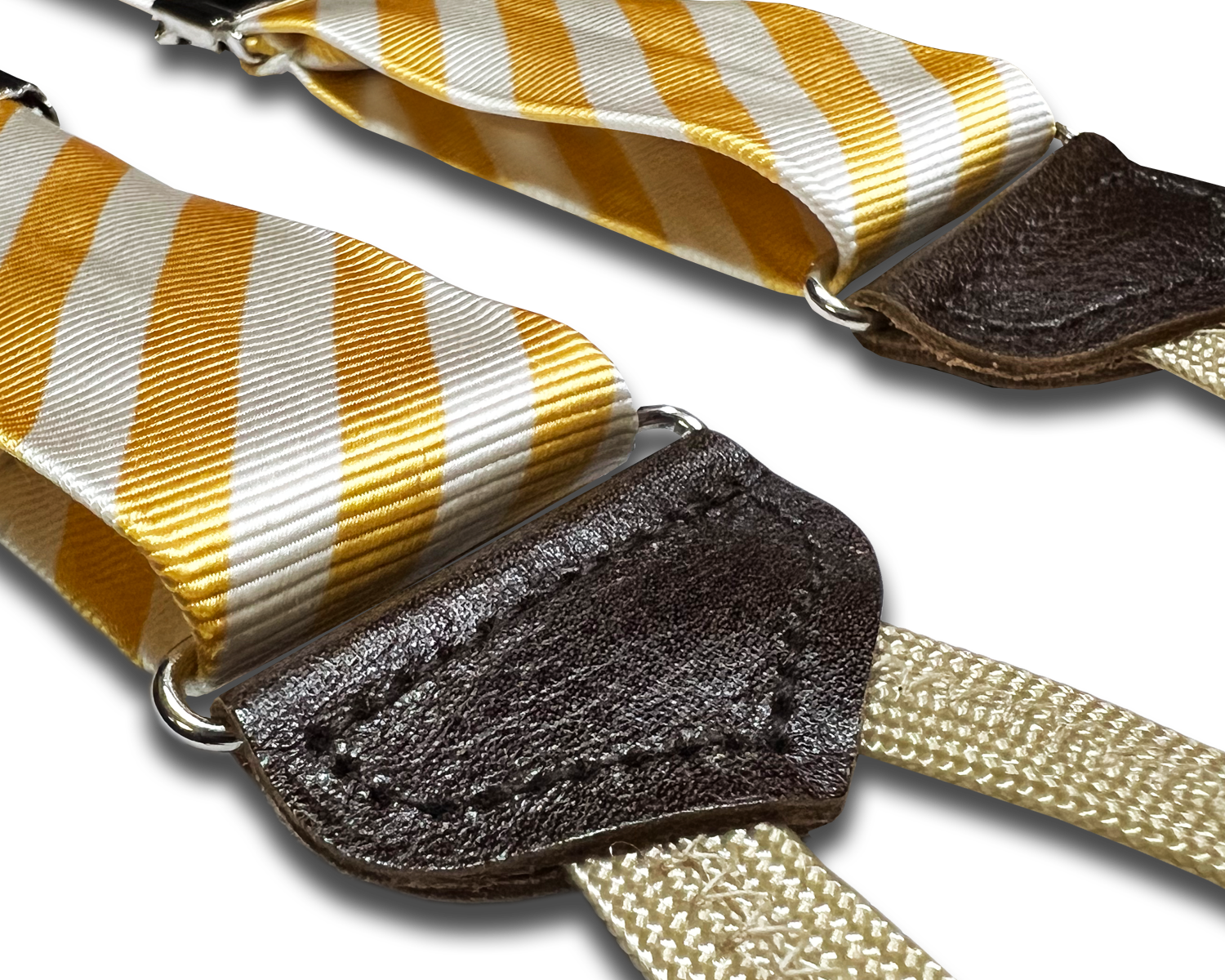Limited Edition<br>Hudson Stripe Yellow/Ivory Suspenders - KK & Jay Supply Co.